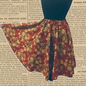 Red Flora Skirt